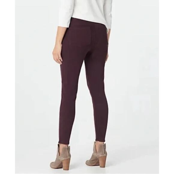 Spanx Jeans Womens Small Purple Denim Jean-ish Ankle Leggings Stretch - Picture 3 of 11